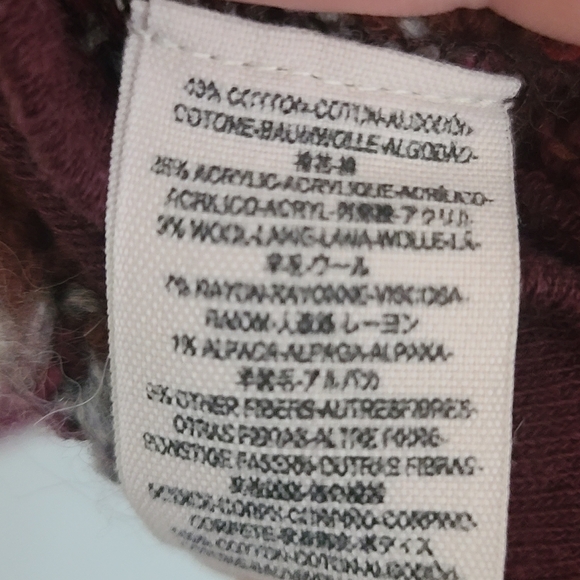 Free People Red Cotton Boyfriend Cardigan - Size M - Picture 7 of 8